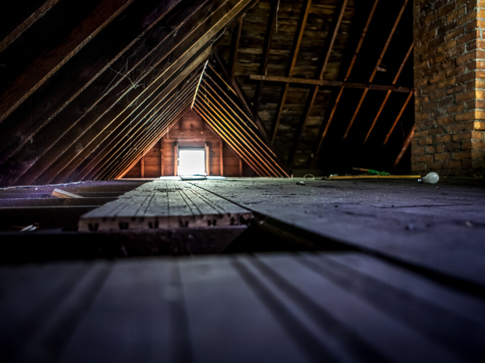 A dark attic